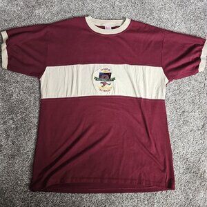Original Australian Outback Rugby Style Size 2XL Maroon Embroirded Shirt